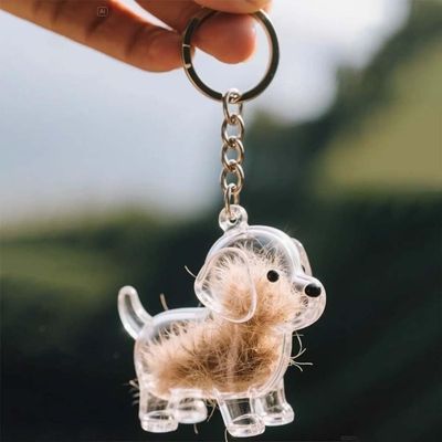 Pet Hair Memorial Bottle, Puppy Shape