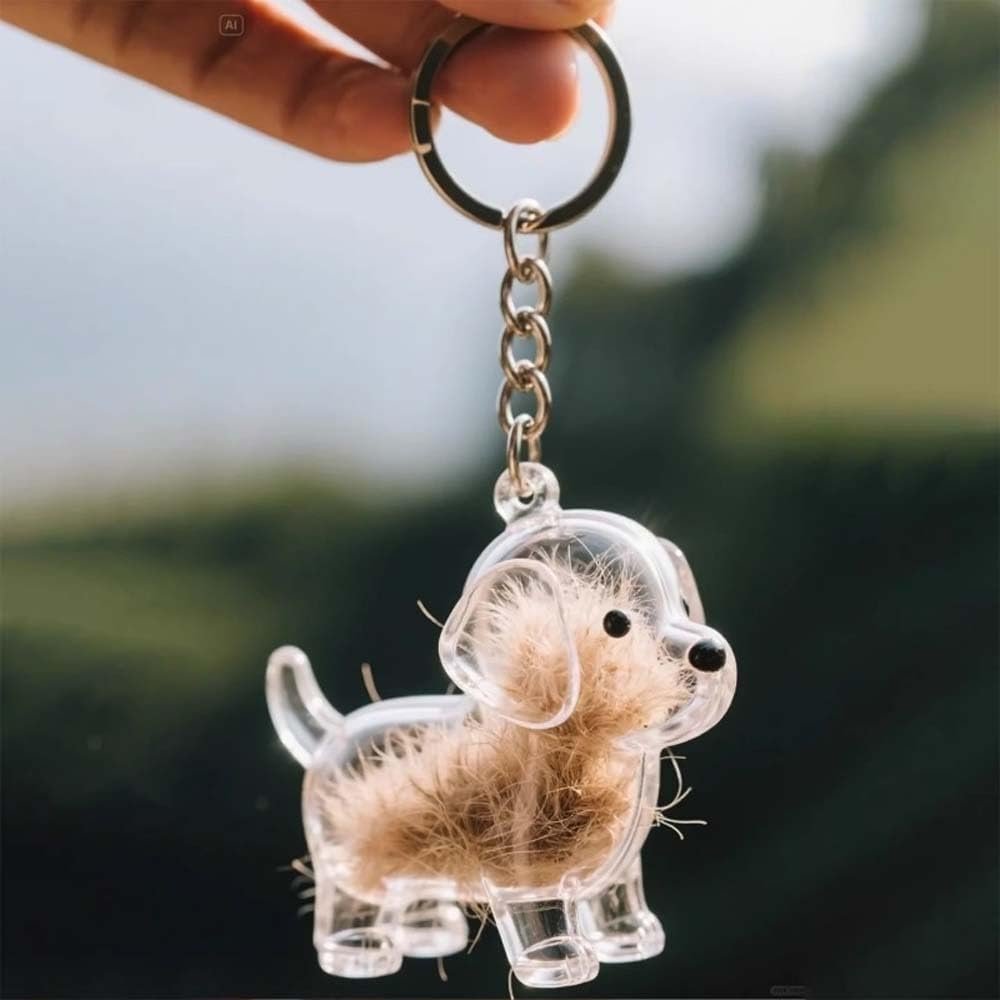 Pet Hair Memorial Bottle, Puppy Shape