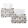 Cute Cat Tissue Box, Leather Decorative Organizer for Tabletop, Bathroom, Car, Office, 2-Pack view 1