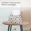 Cute Cat Tissue Box, Leather Decorative Organizer for Tabletop, Bathroom, Car, Office, 2-Pack view 2