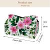 2-Pack Pink Flower Tissue Box Covers with Leaves view 4