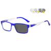 VEVESMUNDO Self-Tinting Photochromic Reading Sunglasses, Blue, +4.0 view 1