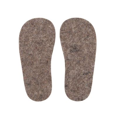 Orangenkinder 100% Wool Felt Insoles, Size 20/21, Gray