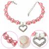 Heart-Shaped Cat Collar with Diamond-Studded Beads view 4