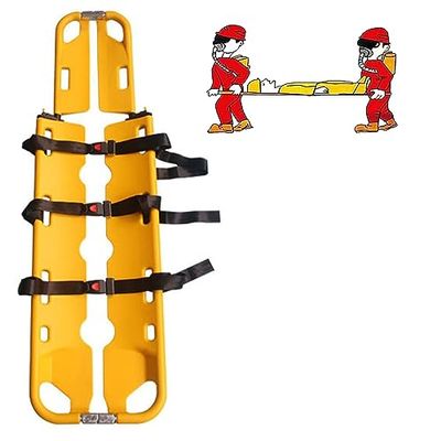 SBCGFY Folding Medical Emergency Stretcher with Backboard and Safety Belts