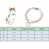 Heart-Shaped Cat Collar with Diamond-Studded Beads view 2