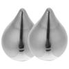 HEALEEP 2-Piece Silver Stainless Steel Whiskey Ice Cubes, Teardrop-Shaped view 1
