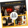 HEALEEP 2-Piece Silver Stainless Steel Whiskey Ice Cubes, Teardrop-Shaped view 3