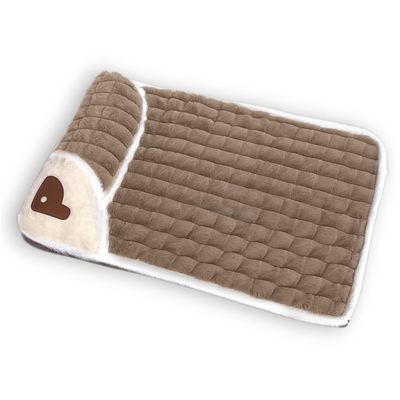 Orthopedic Dog Bed for Small & Medium Dogs, Brown, S: 50 × 35 cm