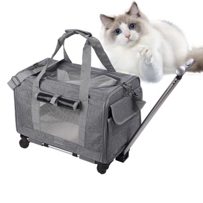 Soft Rolling Pet Carrier Handbag for Airline Travel