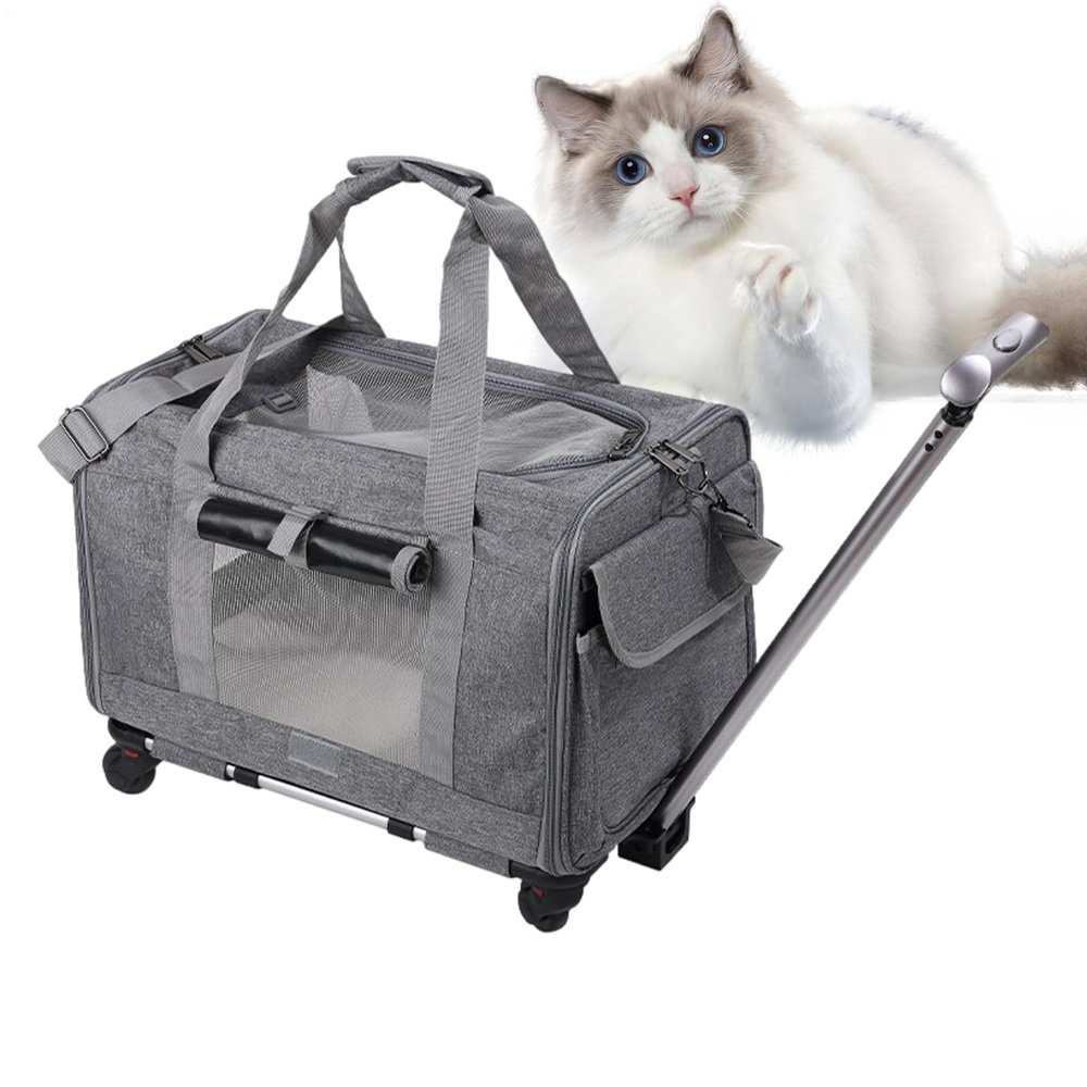 Soft Rolling Pet Carrier Handbag for Airline Travel