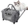 Soft Rolling Pet Carrier Handbag for Airline Travel view 1