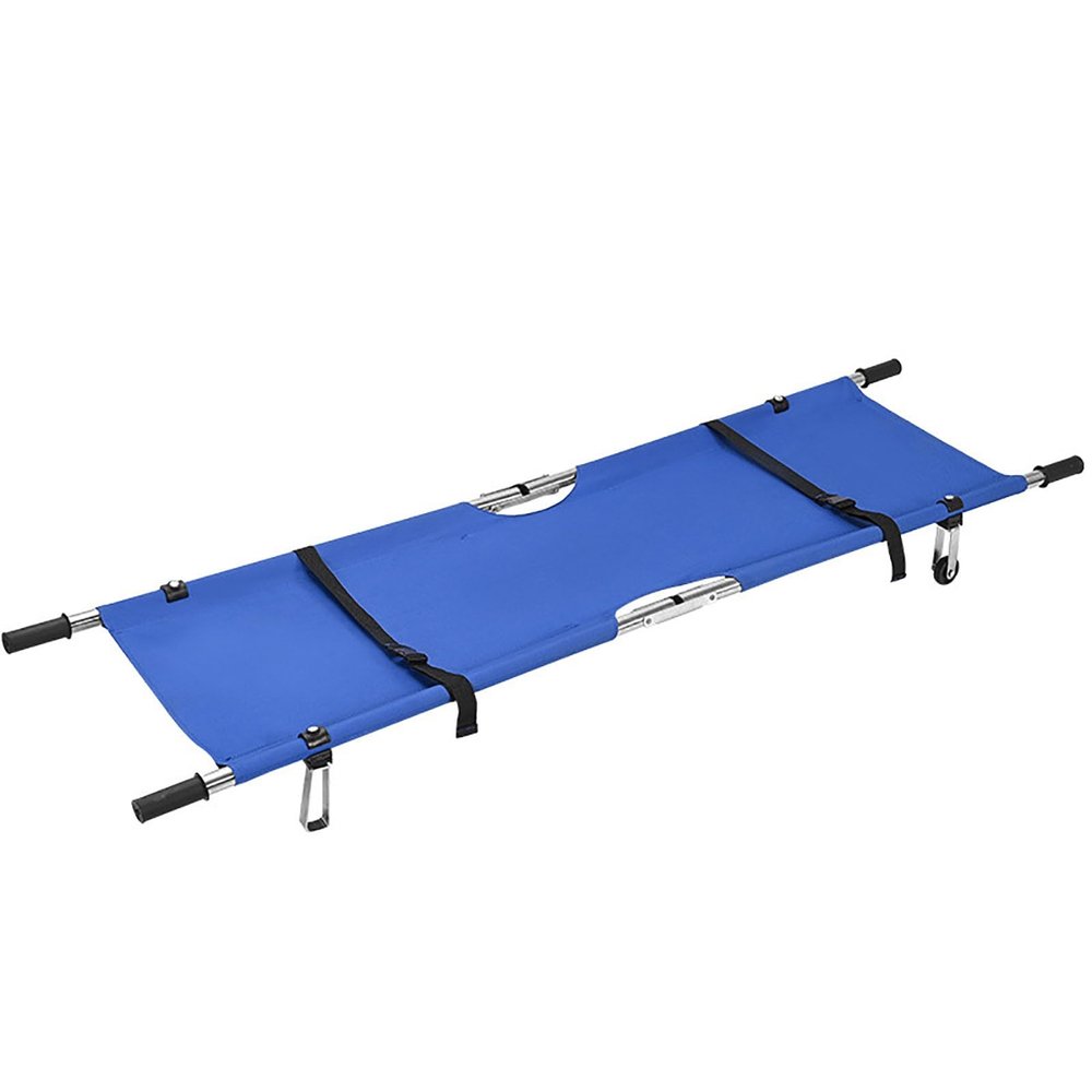 SBCGFY Foldable Portable Aluminum Alloy Emergency Stretcher, Blue