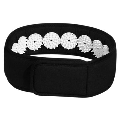 Veemoon Black Elastic Polyester Acupressure Headband for Yoga and Head Massage