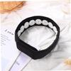 Veemoon Black Elastic Polyester Acupressure Headband for Yoga and Head Massage view 4