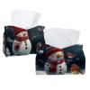 Tissue Box Covers for Home and Office, Snowman and Bird Christmas Designs, for 2–14 Tissue Boxes, 2-Pack view 1