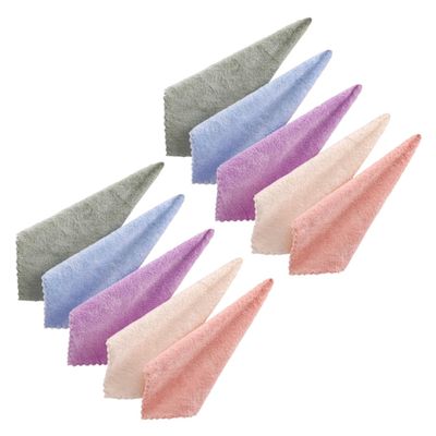OATIPHO Microfiber Facial Cleansing Cloths, 10-Piece Set, Absorbent, Reusable, Machine Washable, Assorted Colors, for Women and Travel