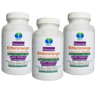 Bitter Orange F-Burner & Bitter Tonic Capsules for Stomach, Intestines & Liver, 360 Count
