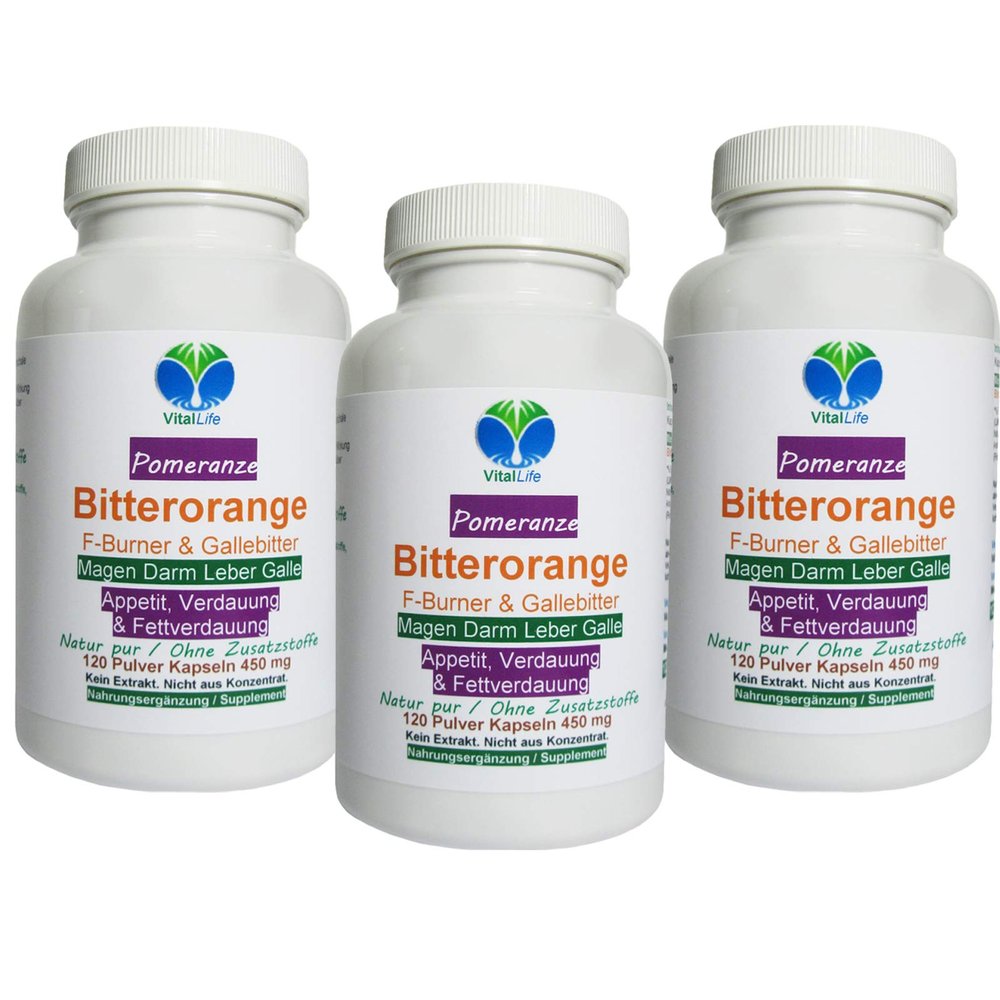 Bitter Orange F-Burner & Bitter Tonic Capsules for Stomach, Intestines & Liver, 360 Count