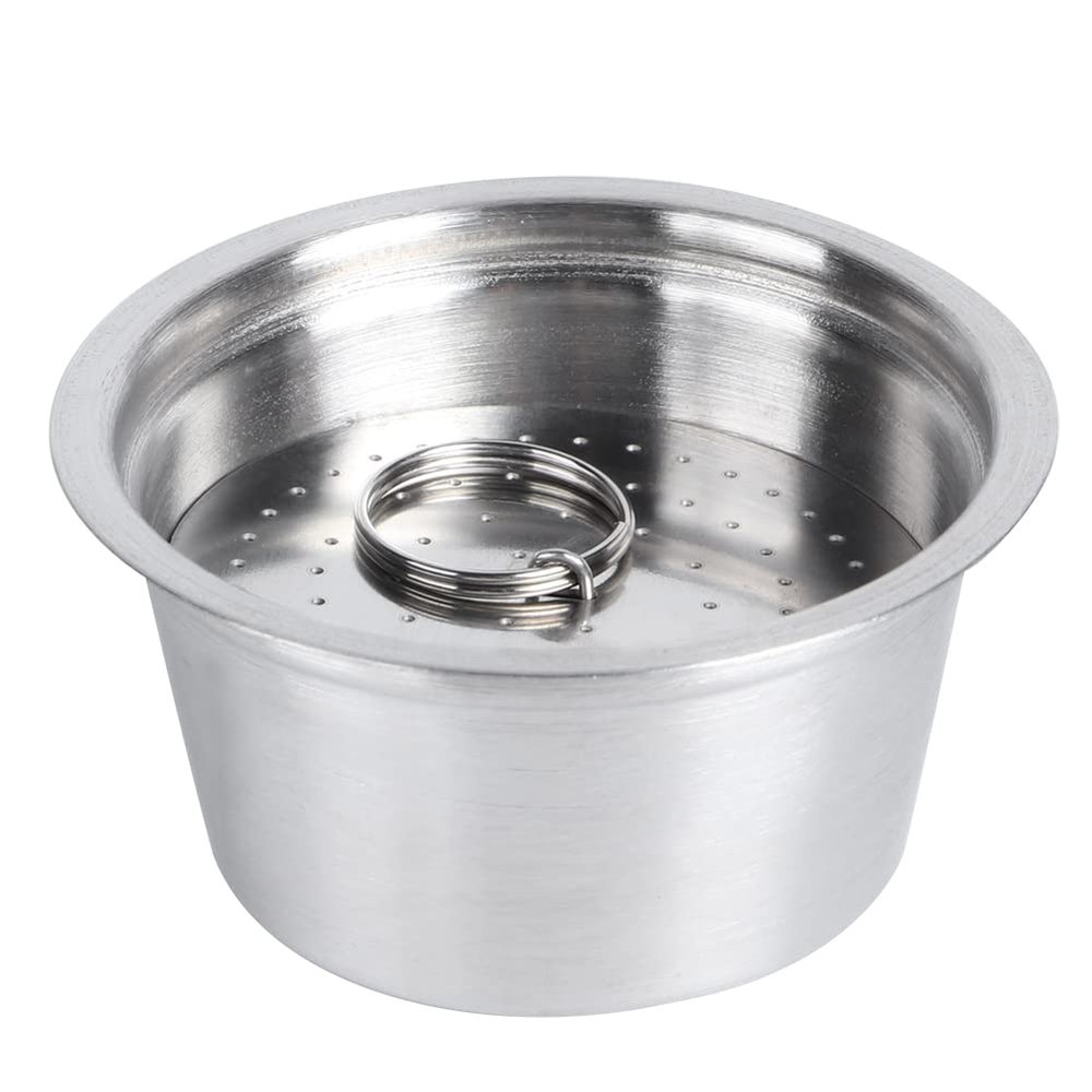 Nurnesy Reusable Refillable Stainless Steel Coffee Capsule, 40 ml, White