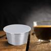 Nurnesy Reusable Refillable Stainless Steel Coffee Capsule, 40 ml, White view 3