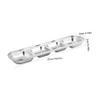 Toyvian 3-Piece Pet Feeding Tray, 4 Compartments, Stainless Steel view 2