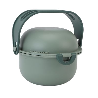 Qcwwy Portable Pet Feeder, Foldable Dog Food and Water Bowl for Travel, Green