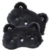 SOIMISS 2-Pack Plush and Satin Cartoon Sleep Masks view 1