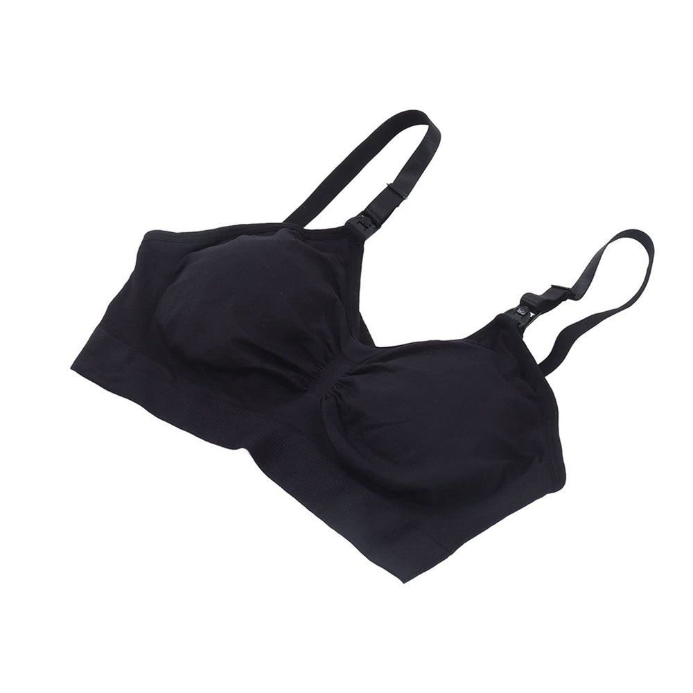 TOPINCN Hands-Free Breast Pumping Bra for Postpartum Women, Black (XXL)