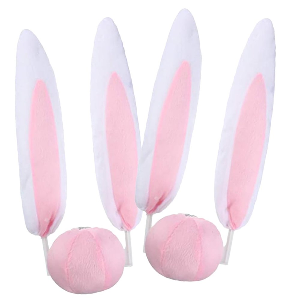 Bunny Ear Car Decorations, 2-Piece Set, Pink