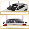 Bunny Ear Car Decorations, 2-Piece Set, Pink view 2