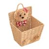 Sosoport Multifunctional Woven Storage Basket with Open Design and Cartoon Bear Motif view 1