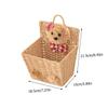 Sosoport Multifunctional Woven Storage Basket with Open Design and Cartoon Bear Motif view 2