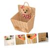 Sosoport Multifunctional Woven Storage Basket with Open Design and Cartoon Bear Motif view 3