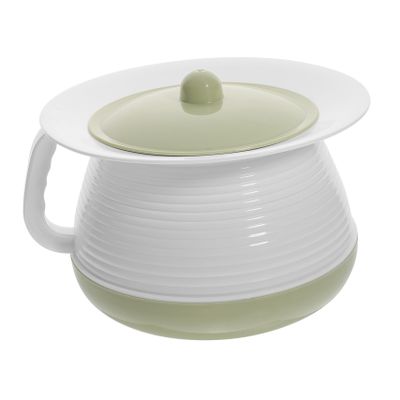 Plastic Spittoon with Lid, White, Portable for Travel