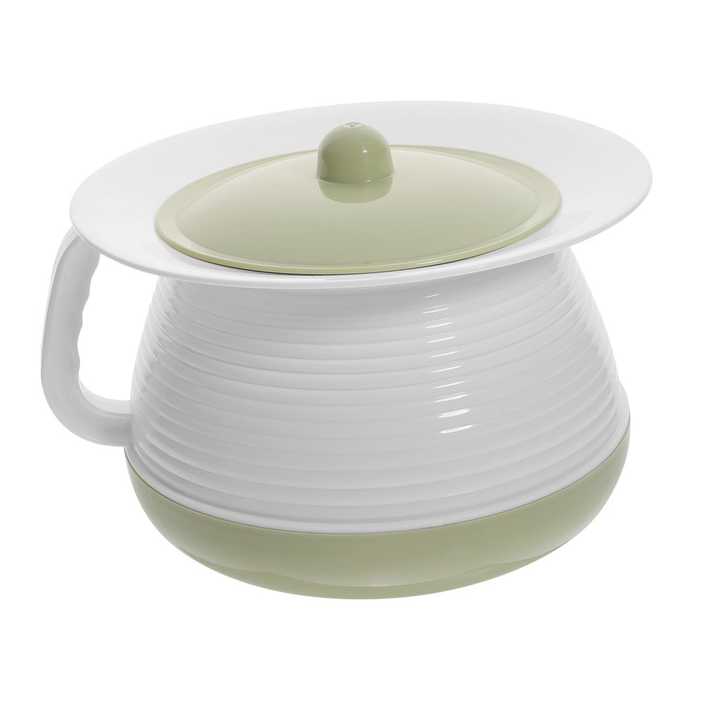 Plastic Spittoon with Lid, White, Portable for Travel