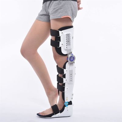 FFTDCYHT Hinged ROM Knee-Ankle-Foot Orthosis, Adjustable Postoperative Knee Brace and Full-Leg Stabilizer