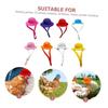 Adjustable Plush Chicken Hats, 8-Piece Set, Wear-Resistant Mini Hats view 2