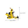 Homoyoyo Portable Professional Iron Tattoo Machine with 10 Coils, Yellow Liner view 2