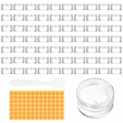 71-Piece 5 mL Clear Cosmetic Jars with Lids Set