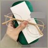 ZHUYIQZ Large-Frame Presbyopic Anti-Blue-Light Reading Glasses, Round Computer Readers, Tea, +1.00 view 1