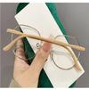 ZHUYIQZ Large-Frame Presbyopic Anti-Blue-Light Reading Glasses, Round Computer Readers, Tea, +1.00 view 2