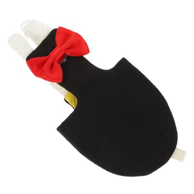 Parrot Diaper Flight Suit with Bow Trim, S, Black