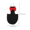 Parrot Diaper Flight Suit with Bow Trim, S, Black view 2