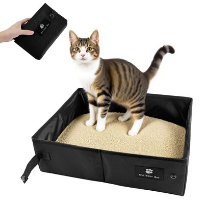 Foldable Travel Cat Litter Box, 45 x 36.5 x 12.5 cm