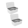 Happyyami 2-Pack PP Wet Wipe Dispensers with Lids, Portable Lightweight Storage Boxes for Home and Travel view 1