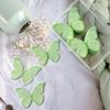 WSYLS Edible Butterfly Cake Decorations, Baked Rice Paper, 30 g, Fresh Green view 2
