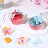 WSYLS Edible Butterfly Cake Decorations, Baked Rice Paper, 30 g, Fresh Green view 3