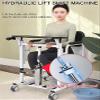 Patient Lift Chair, Portable Transfer Wheelchair with 180° Split Seat view 4