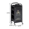 Generic 5-Tier Salon Trolley Cart with Wheels, Rolling Station for Hairdressers and Beauty Styling (Red) view 4